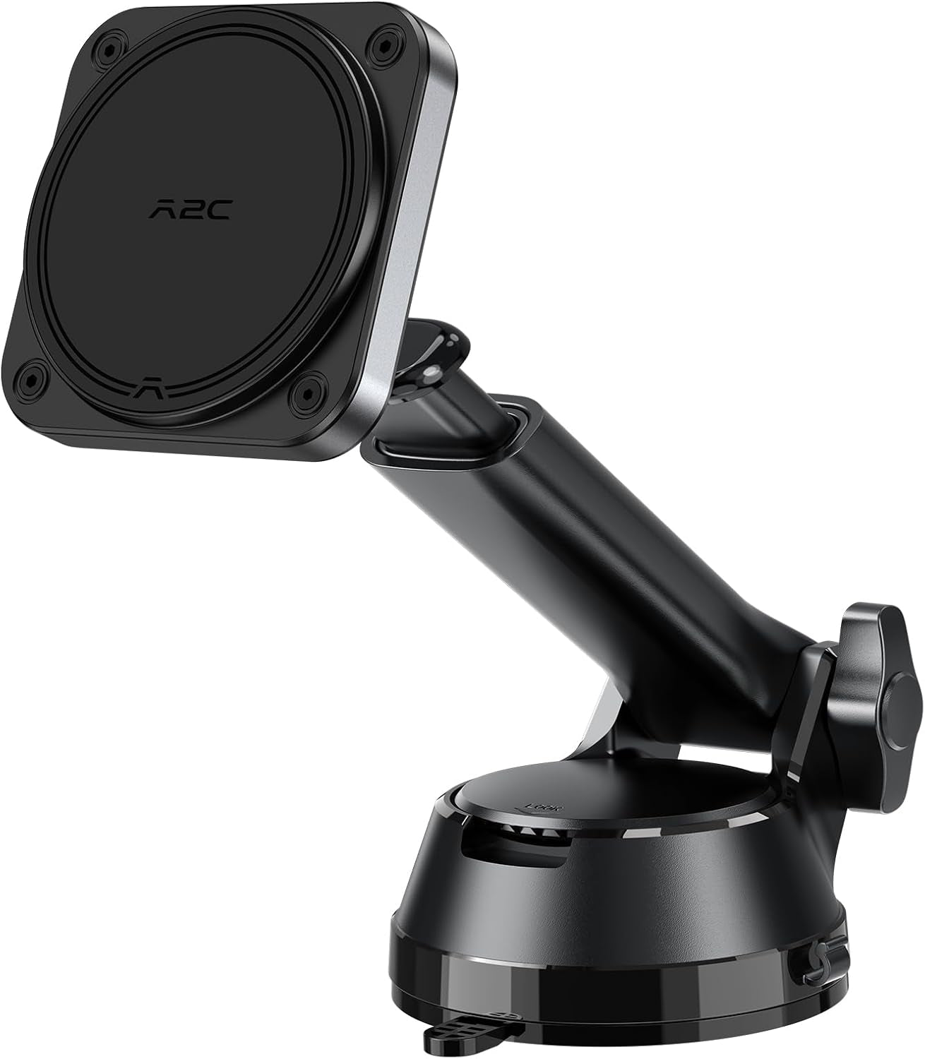 Magnetic Car Mount for Magsafe, Heavy Duty Phone Holder with 20 N55 Magnets, Strong Suction Cup, Adjustable Telescopic Arm, Dashboard & Windshield Mount for Iphone 12-17 Series and All Phones