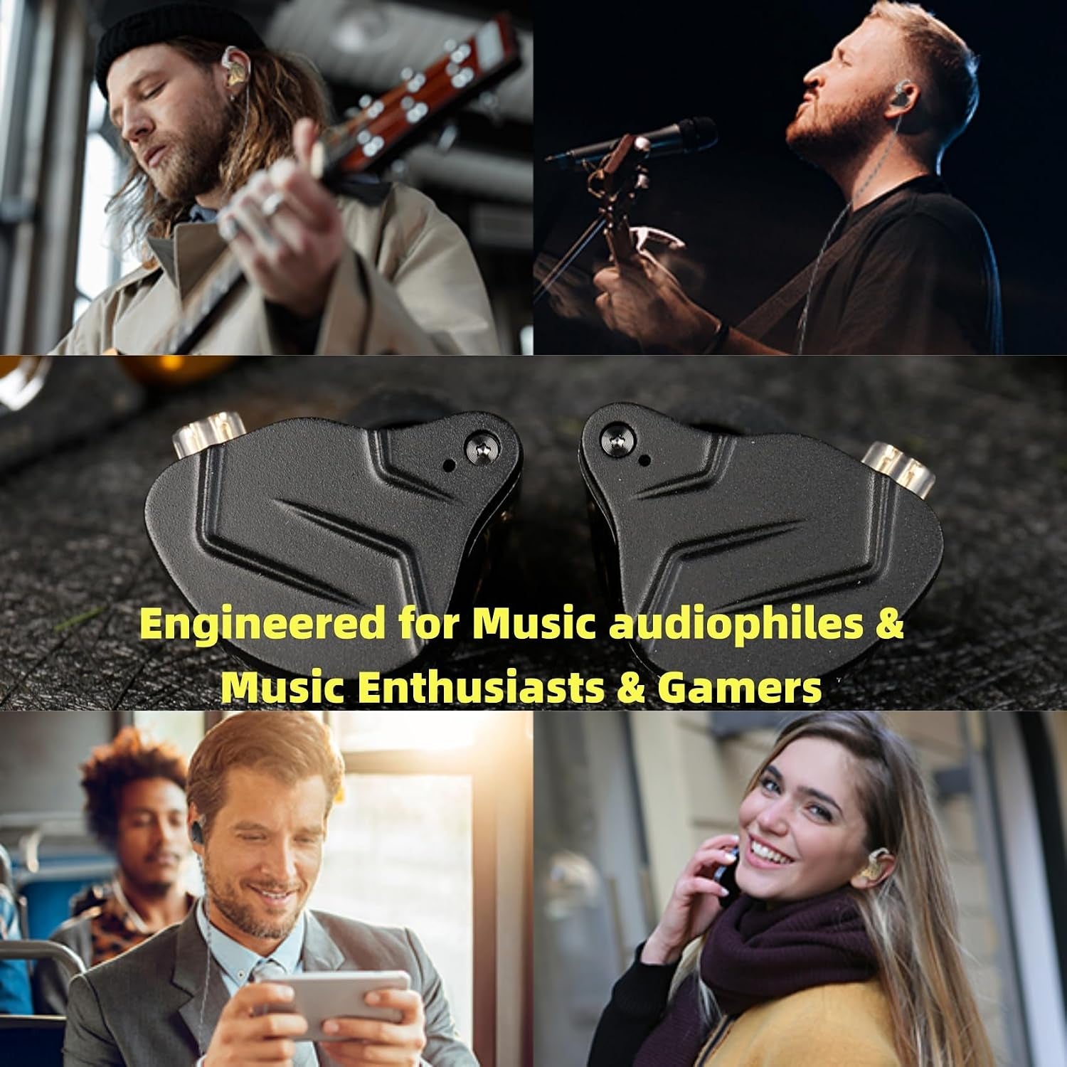 KZ ZSN PRO X Gaming Earbuds in Ear Monitor Headphones, High Fidelity IEMS Earphones, Hybrid Dual Driver Wired Earbuds with 1BA 1DD Detachable Tangle-Free Cable for Computer Tablet (Black, with Mic)
