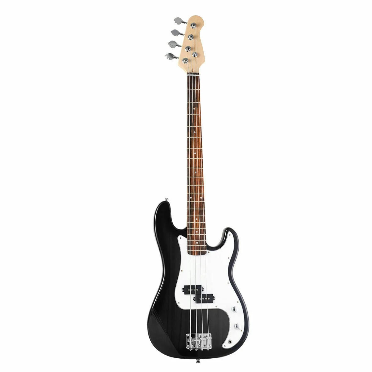 Black Full Size 4 String Electric Bass Guitar with Strap Guitar Bag Amp Cord