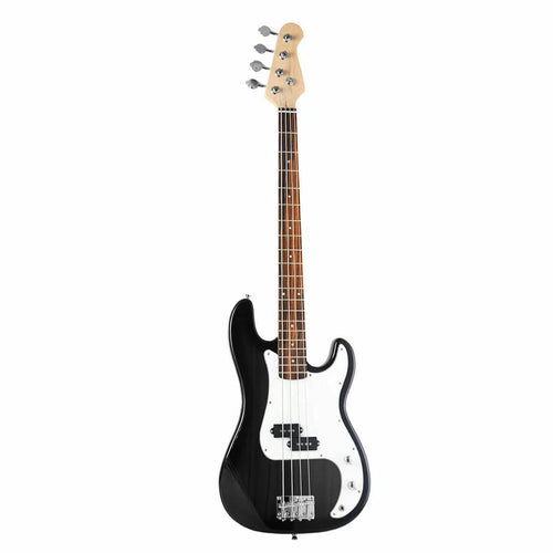 Black Full Size 4 String Electric Bass Guitar with Strap Guitar Bag Amp Cord