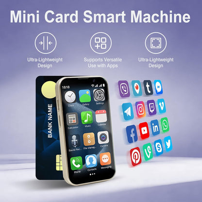 Compact and Versatile Mini Smartphone with 3-Inch HD Touch Screen, Dual SIM, and Face ID – Perfect for Students and Kids (2GB RAM + 16GB Storage) in Blue