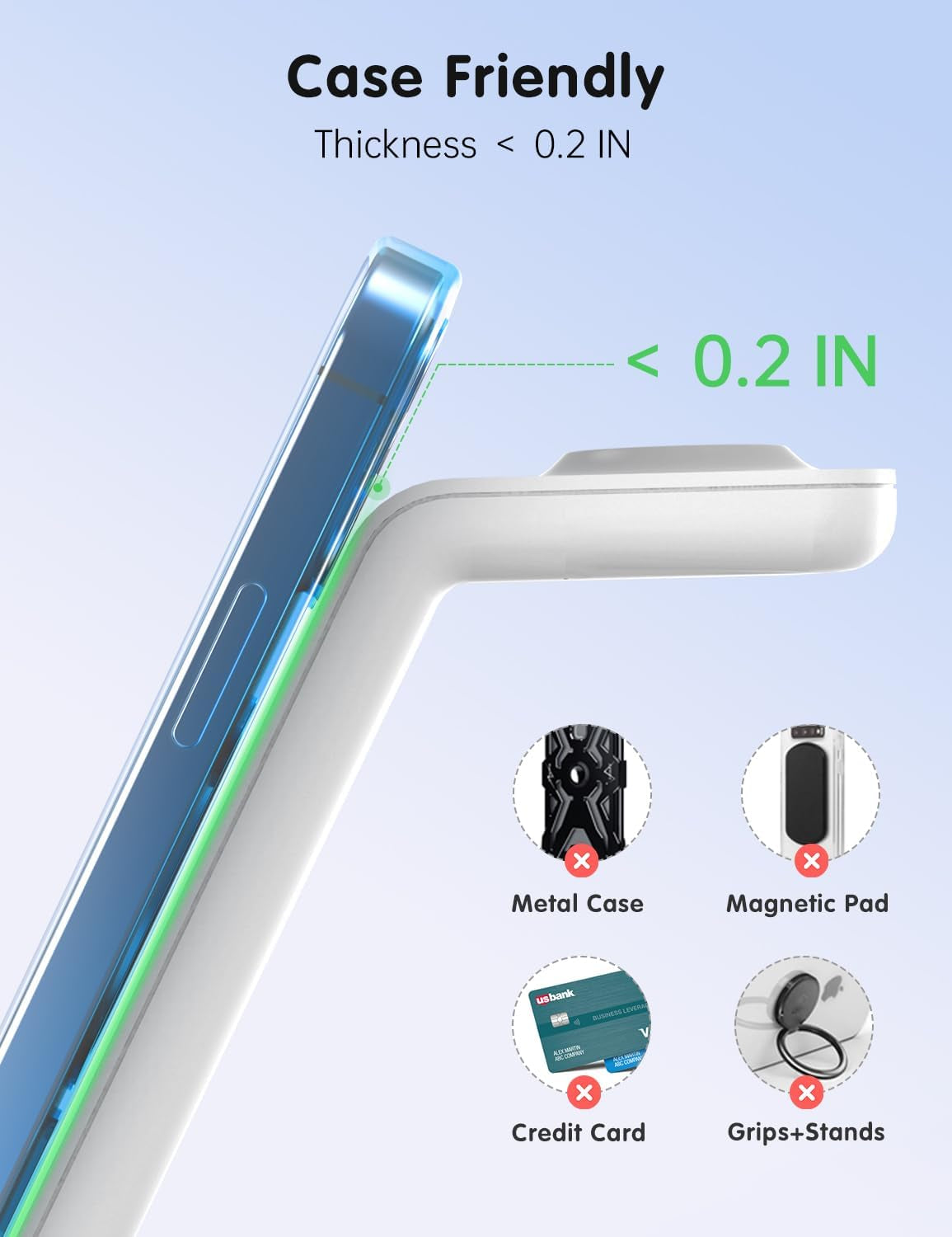 Charging Station for Iphone and Apple Watch: 3 in 1 Wireless Phone Charger Stand for Iphone 17 16 15 14 13 12 11 Pro Max & Airpods, Bedside Nightstand Docking