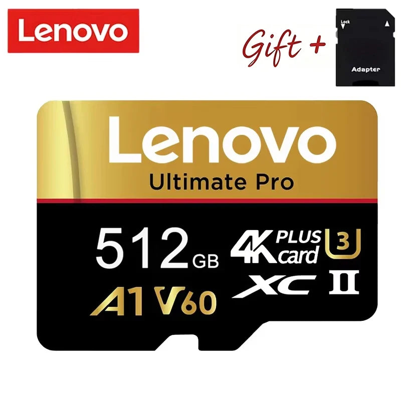 Lenovo High Endurance 512GB Micro TF SD TF Cards Memory Card SD Cards 256GB 32GB Secure Storage for Laptop/Camera/Smartphone