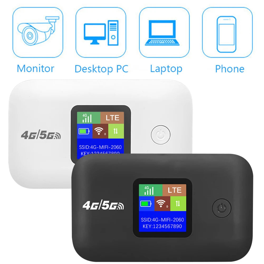 Portable 4G LTE Mobile WiFi Router - 150Mbps High-Speed Wireless Hotspot with SIM Card Slot for Home and On-the-Go Connectivity