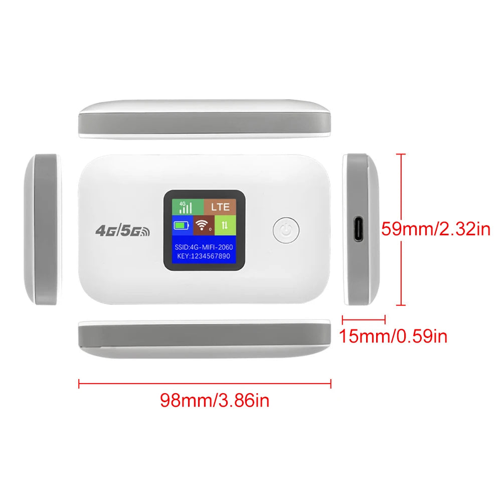 Portable 4G LTE Mobile WiFi Router - 150Mbps High-Speed Wireless Hotspot with SIM Card Slot for Home and On-the-Go Connectivity