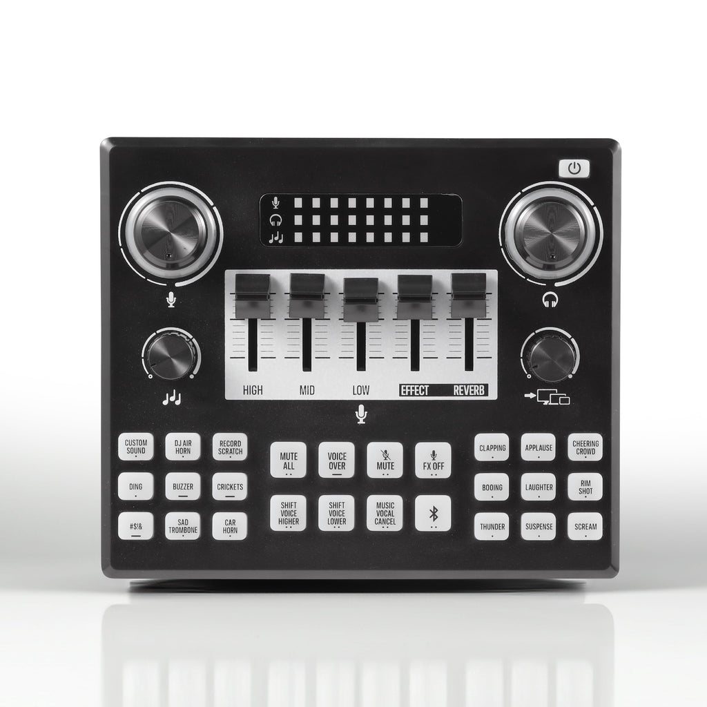 Audio Mixer, Multiple Sound Pads & Effects for Vlogging, Black