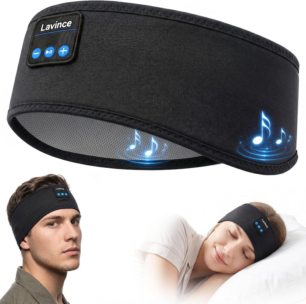 Sleep Headphones Headband, Bluetooth 5.4 Sleeping Headphones for Side Sleepers, Wireless Headband Headphones with Ultra-Thin Stereo Speakers for Sports, Workout, Travel, Meditation