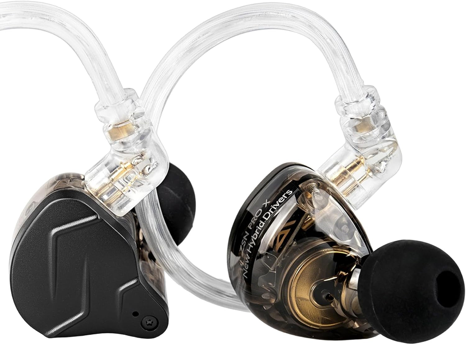 KZ ZSN PRO X Gaming Earbuds in Ear Monitor Headphones, High Fidelity IEMS Earphones, Hybrid Dual Driver Wired Earbuds with 1BA 1DD Detachable Tangle-Free Cable for Computer Tablet (Black, with Mic)