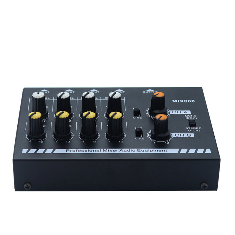 8-Channel Mini Mixer Mini Mixer Mixer Stereo Audio Mixer